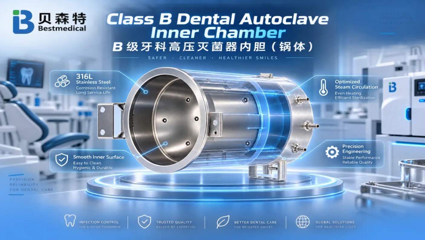 Como evitar falhas frequentes na câmara da sua autoclave dentária Classe B? Pontos-chave para uma seleção confiável de câmaras de aço inoxidável